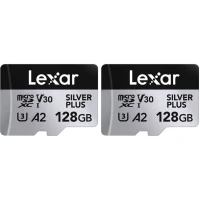 Karta pamięci Lexar microSDXC Professional SILVER Plus UHS-I/U3/A2/4K V30 128GB 2 PACK