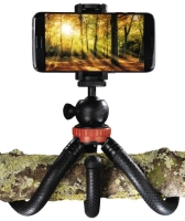 Hama statyw FlexPro 27 cm z głowicą uchwytem na telefon i adapterem do kamer sportowych, czerwony 