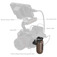 Smallrig Drewniany uchwyt boczny ze śrubą 1/4 cala-20 [5237]