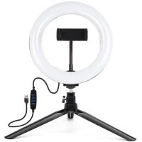 PULUZ  Lampa pierścieniowa PKT3073B16 cm LED z uchwytem na telefon