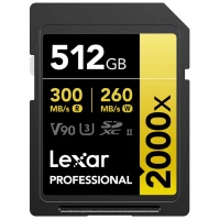 Karta pamięci Lexar SDXC Pro 2000X UHS-II U3 R300/W260 V90 512GB