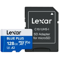 Karta pamięci Lexar microSDHC Blue Plus UHS-I with SD adapter, 170MB/s read C10/A2/U3 V30 128GB