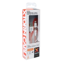 Xtorm Kabel dual MicroUSB i Lightning MFI