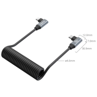 Smallrig Spiralny kabel danych USB-C prosty do USB-C kątowego [4792]