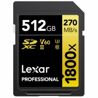 Karta pamięci Lexar Pro 512GB 1800x U3 V60 UHS-II