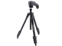Manfrotto COMPACT ACTION, 5 sekcji, aluminiowy, głowica hybrydowa - czarny 