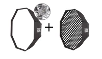 Softbox oktagonalny GlareOne Easy Fold 95 cm + Grid X5 95 cm mocowanie Bowens