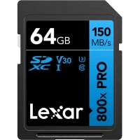 Karta pamięci Lexar SDXC 800x Pro UHS-I cards, C10 V30 U3, R150/W45, 256GB