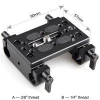 Smallrig Baseplate w/ Dual 15mm Rod Clamp [1775]