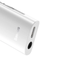 Baseus Odbiornik Bluetooth 5.0  BA03, dźwięk 3D, NFC, aptX (biały)