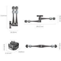 Smallrig Ramię przegubowe HawkLock H21 Quick Release Rosette Magic Arm 11 cala 