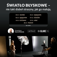 Cyfrowepl Warsztaty - Światło błyskowe z GlareOne w Krakowie