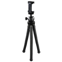 Hama statyw FlexPro 27 cm z głowicą, uchwytem na telefon i adapterem do kamer sportowych, czarny 