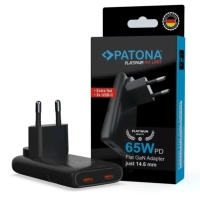 Patona Flat GaN 65W PD3.0 czarny