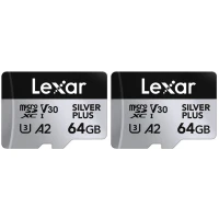 Karta pamięci Lexar microSDXC Professional SILVER Plus UHS-I/U3/A2/4K V30 64GB 2 PACK