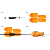 Tethertools Zabezpieczenie kabla JERKSTOPPER  Extension Lock Pomarańczowy (JS026ORG)