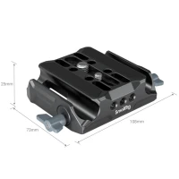 Smallrig Universal LWS Baseplate w/ Dual 15mm Rod Clamp [3357]