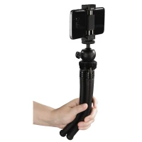 Hama statyw FlexPro 27 cm z głowicą, uchwytem na telefon i adapterem do kamer sportowych, czarny 