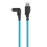 Mathorn MTC-501 USB A - USB C 5m Arcticblue kątowy