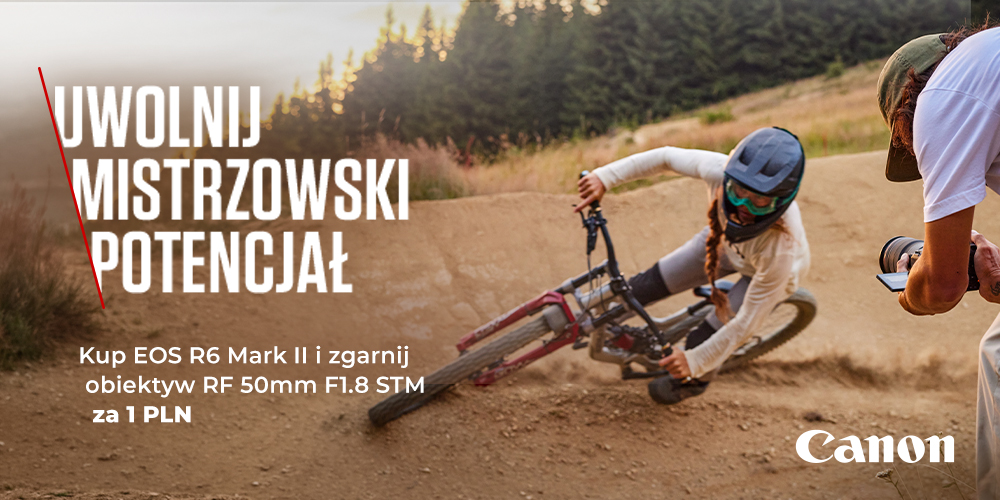 Canon EOS R6 Mark II 500 zł taniej + obiektyw 50mm za 1 zł