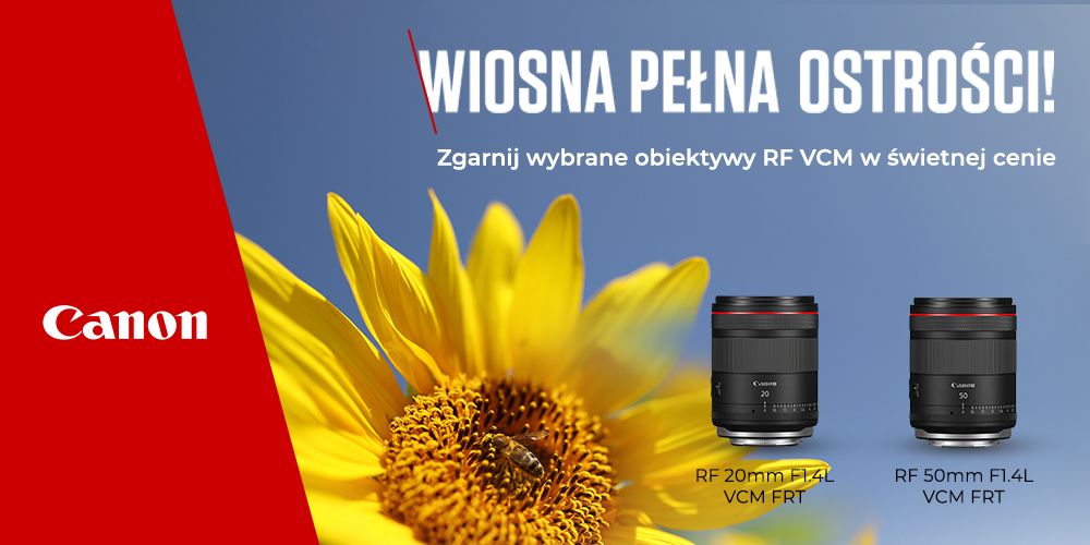 Wybrane obiektywy Canon RF VCM taniej do 1260 zł
