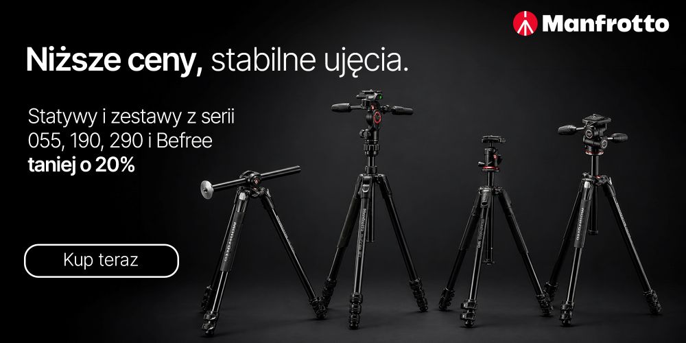 Statywy marki Manfrotto w jeszcze niższych cenach