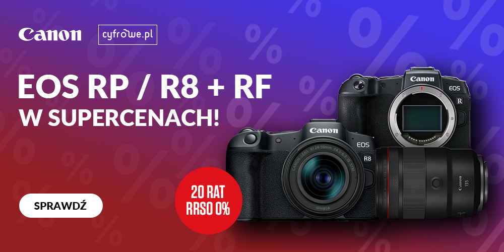 Aparaty Canon EOS RP, R8 oraz wybrane obiektywy RF kupisz do 900 zł taniej!