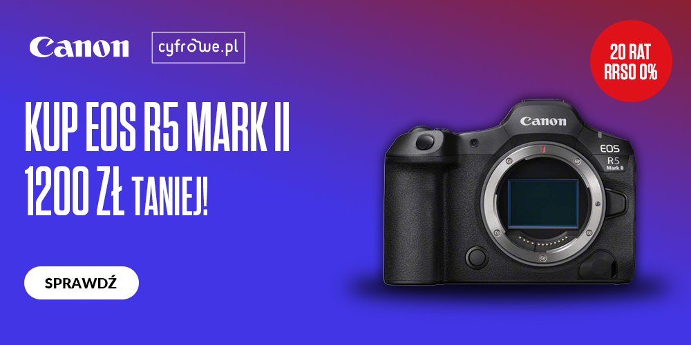 Aparat Canon EOS R5 Mark II z rabatem 1200 zł!