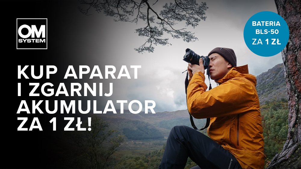 Akumulator otrzymasz tylko za 1 zł do aparatów OM System!
