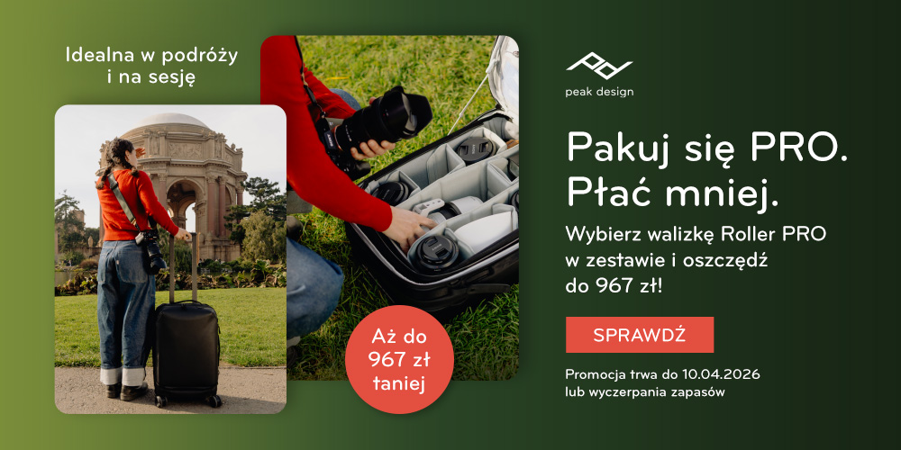 Kup walizkę Peak Design Roller PRO w promocyjnym zestawie!