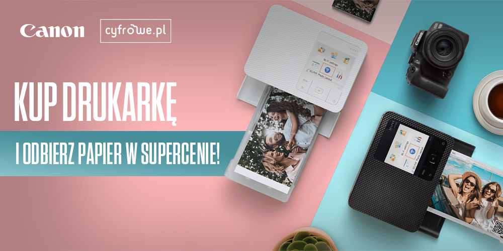 Drukarki Canon + papier fotograficzny 50% taniej!