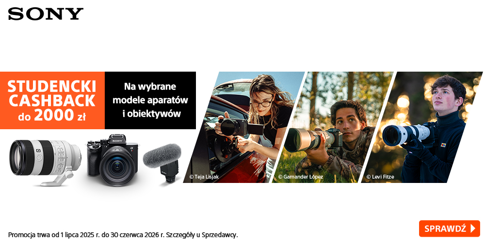 Studencki Cashback Sony - odbierz nawet do 2000 zł zwrotu!