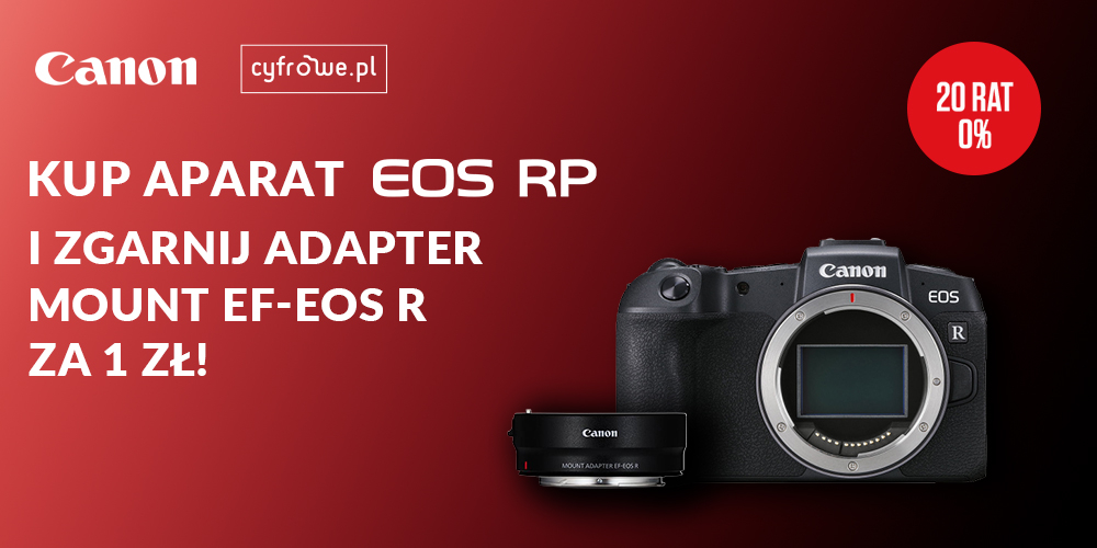 Canon EOS RP + adapter Mount EF-EOS R za 1 zł