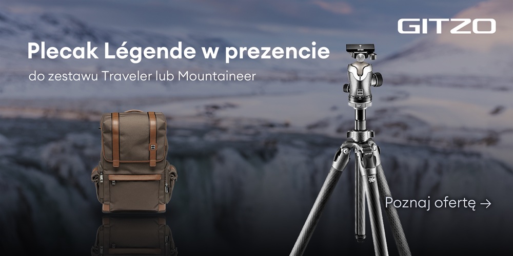 Plecak Legende otrzymasz w prezencie do zestawu Gitzo Traveler lub Mountaineer